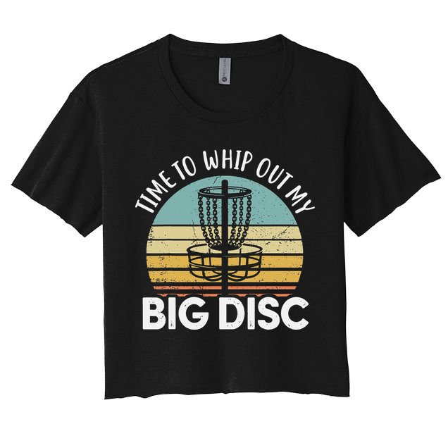 Funny Disc Golf Art For  Flying Disc Sport Players Crop Top