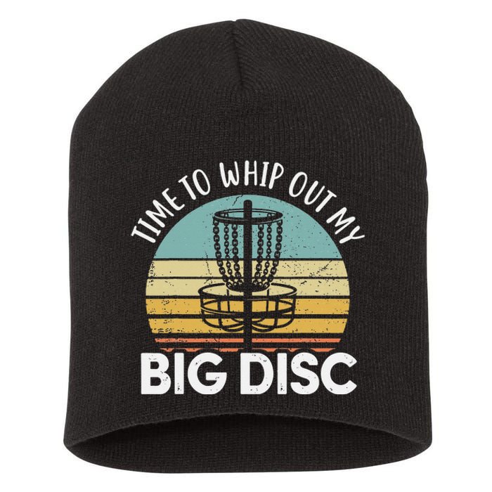 Funny Disc Golf Art For  Flying Disc Sport Players Short Acrylic Beanie