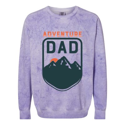 Fathers Day Gift Adventure Dad Gift Hiking Outdoors Camping Gift Colorblast Crewneck Sweatshirt