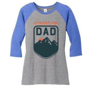 Fathers Day Gift Adventure Dad Gift Hiking Outdoors Camping Gift Women's Tri-Blend 3/4-Sleeve Raglan Shirt