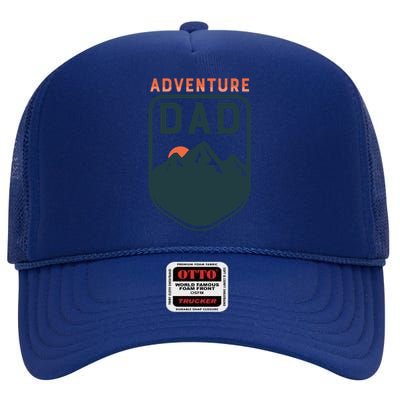 Fathers Day Gift Adventure Dad Gift Hiking Outdoors Camping Gift High Crown Mesh Back Trucker Hat