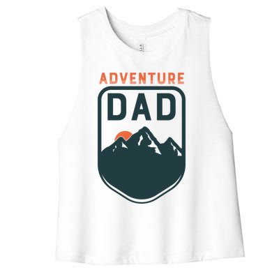 Fathers Day Gift Adventure Dad Gift Hiking Outdoors Camping Gift Women's Racerback Cropped Tank