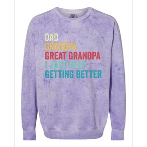 Fathers Day Grandpa Gift From Grand Dad Great Grandpa Colorblast Crewneck Sweatshirt