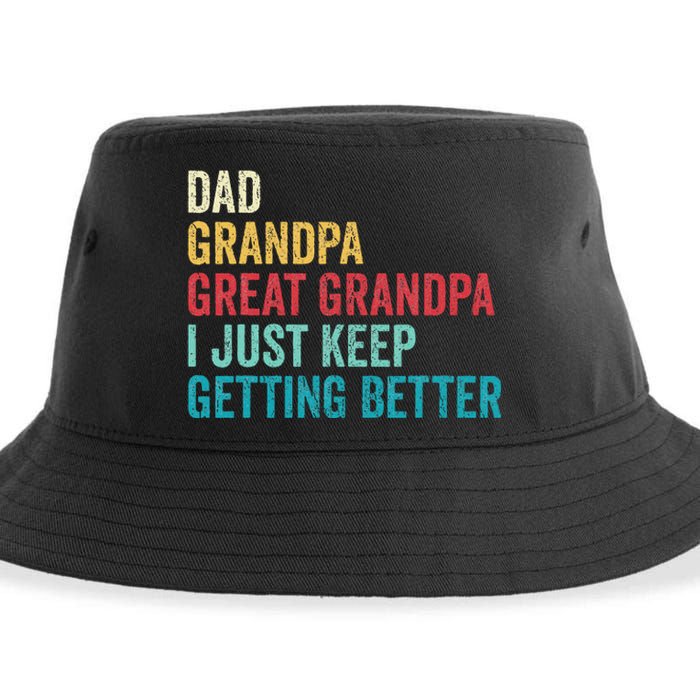 Fathers Day Grandpa Gift From Grand Dad Great Grandpa Sustainable Bucket Hat