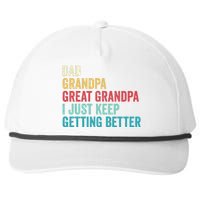 Fathers Day Grandpa Gift From Grand Dad Great Grandpa Snapback Five-Panel Rope Hat