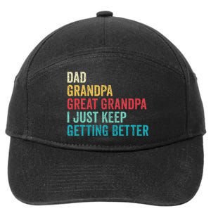 Fathers Day Grandpa Gift From Grand Dad Great Grandpa 7-Panel Snapback Hat