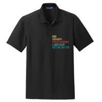 Fathers Day Grandpa Gift From Grand Dad Great Grandpa Dry Zone Grid Polo