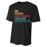 Fathers Day Grandpa Gift From Grand Dad Great Grandpa Performance Sprint T-Shirt