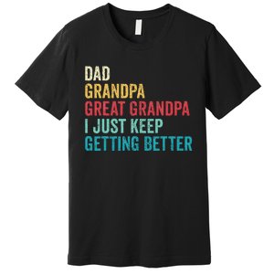 Fathers Day Grandpa Gift From Grand Dad Great Grandpa Premium T-Shirt