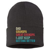 Fathers Day Grandpa Gift From Grand Dad Great Grandpa Sustainable Knit Beanie