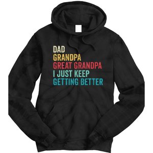 Fathers Day Grandpa Gift From Grand Dad Great Grandpa Tie Dye Hoodie