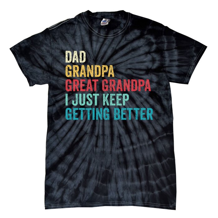 Fathers Day Grandpa Gift From Grand Dad Great Grandpa Tie-Dye T-Shirt