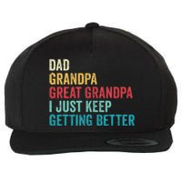 Fathers Day Grandpa Gift From Grand Dad Great Grandpa Wool Snapback Cap