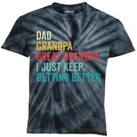 Fathers Day Grandpa Gift From Grand Dad Great Grandpa Kids Tie-Dye T-Shirt