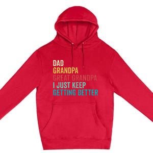 Fathers Day Grandpa Gift From Grand Dad Great Grandpa Premium Pullover Hoodie