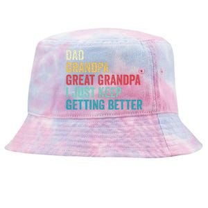 Fathers Day Grandpa Gift From Grand Dad Great Grandpa Tie-Dyed Bucket Hat