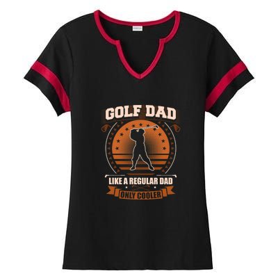 Father's Day Golf Dad Like A Regular Dad Only Cooler Essential Gift For Dad Ladies Halftime Notch Neck Tee