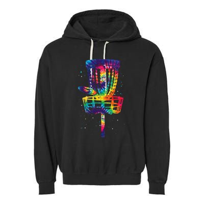 Funny Disc Golf Tie Dye Disc Golf Clothing Garment-Dyed Fleece Hoodie