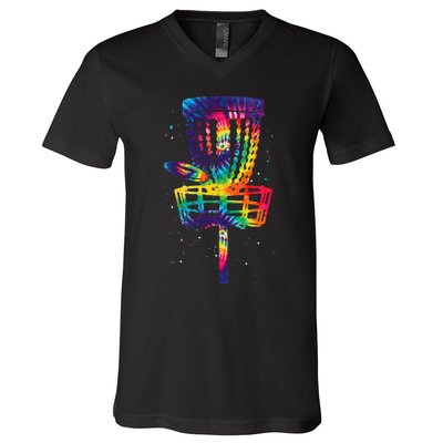 Funny Disc Golf Tie Dye Disc Golf Clothing V-Neck T-Shirt