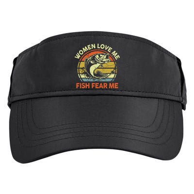 Fathers Day Gift Women Love Fish Fear Papa Funny Dad Fishing Adult Drive Performance Visor
