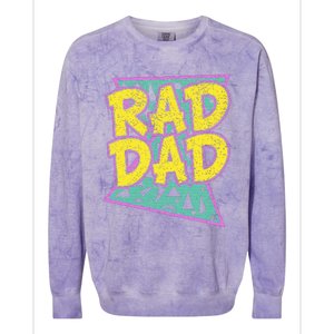 FatherS Day Gift For Daddy Rad Dad Colorblast Crewneck Sweatshirt