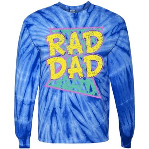 FatherS Day Gift For Daddy Rad Dad Tie-Dye Long Sleeve Shirt