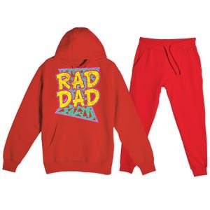 FatherS Day Gift For Daddy Rad Dad Premium Hooded Sweatsuit Set