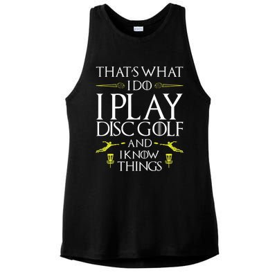 Funny Disc Golf That's What I do I play Disc Golf Ladies PosiCharge Tri-Blend Wicking Tank