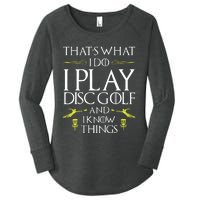 Funny Disc Golf That's What I do I play Disc Golf Women's Perfect Tri Tunic Long Sleeve Shirt