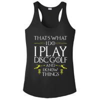 Funny Disc Golf That's What I do I play Disc Golf Ladies PosiCharge Competitor Racerback Tank