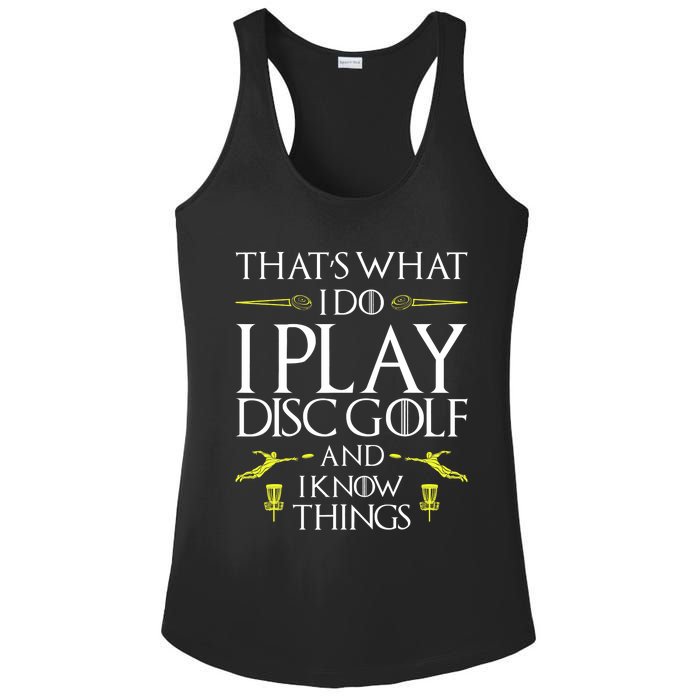 Funny Disc Golf That's What I do I play Disc Golf Ladies PosiCharge Competitor Racerback Tank