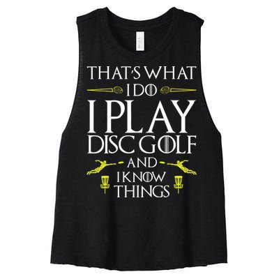 Funny Disc Golf That's What I do I play Disc Golf Women's Racerback Cropped Tank