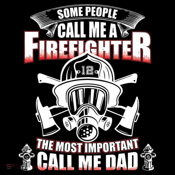 Fathers Day Gift For Firefighter Dad Fireman Tall T-Shirt