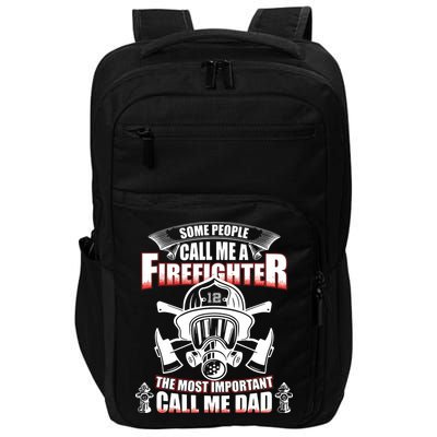 Fathers Day Gift For Firefighter Dad Fireman Impact Tech Backpack