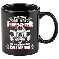 Fathers Day Gift For Firefighter Dad Fireman 11oz C Handle Ceramic Mug