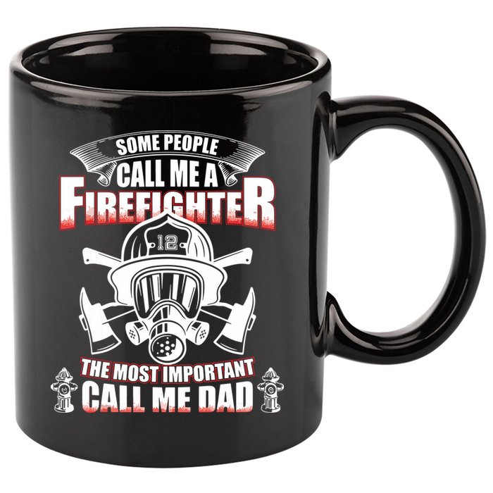 Fathers Day Gift For Firefighter Dad Fireman 11oz C Handle Ceramic Mug
