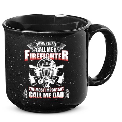 Fathers Day Gift For Firefighter Dad Fireman 15oz Campfire Ceramic Mug