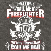 Fathers Day Gift For Firefighter Dad Fireman Cotton Canvas Backpack