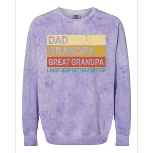 Fathers Day Gift from Grand Dad Grandpa Great Grandpa Colorblast Crewneck Sweatshirt