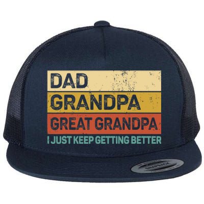 Fathers Day Gift from Grand Dad Grandpa Great Grandpa Flat Bill Trucker Hat