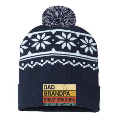 Fathers Day Gift from Grand Dad Grandpa Great Grandpa USA-Made Snowflake Beanie