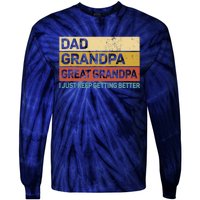 Fathers Day Gift from Grand Dad Grandpa Great Grandpa Tie-Dye Long Sleeve Shirt