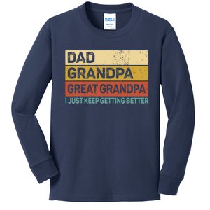 Fathers Day Gift from Grand Dad Grandpa Great Grandpa Kids Long Sleeve Shirt