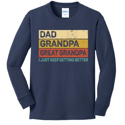 Fathers Day Gift from Grand Dad Grandpa Great Grandpa Kids Long Sleeve Shirt