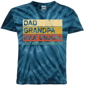 Fathers Day Gift from Grand Dad Grandpa Great Grandpa Kids Tie-Dye T-Shirt