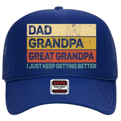 Fathers Day Gift from Grand Dad Grandpa Great Grandpa High Crown Mesh Back Trucker Hat