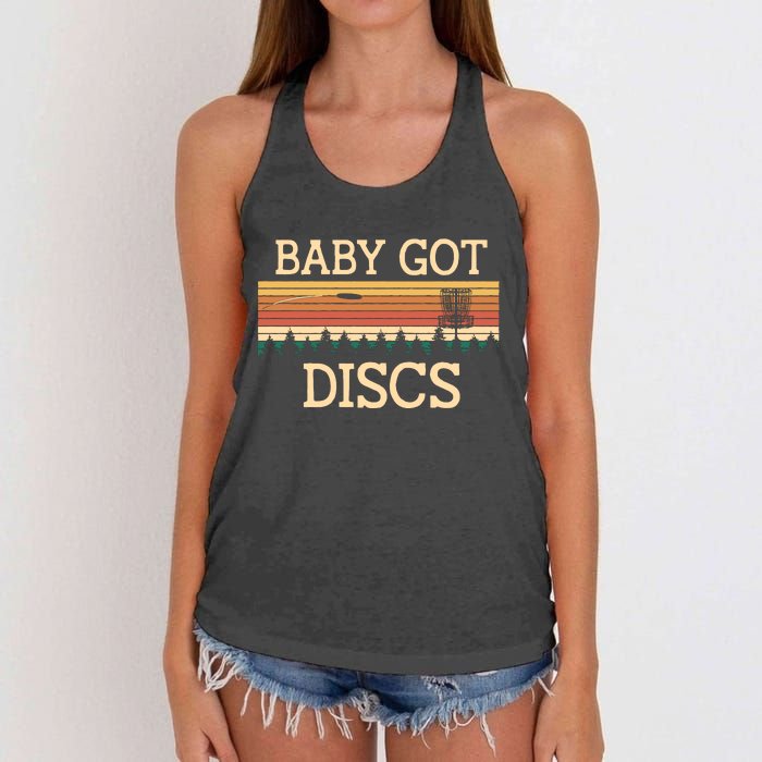 Funny Disc Golf Humor Golfer Pun Couples Women's Knotted Racerback Tank