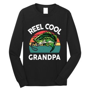 Fathers Day Gift Reel Cool Grandpa Dad Papa PopPop Fishing Long Sleeve Shirt