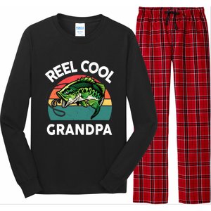 Fathers Day Gift Reel Cool Grandpa Dad Papa PopPop Fishing Long Sleeve Pajama Set