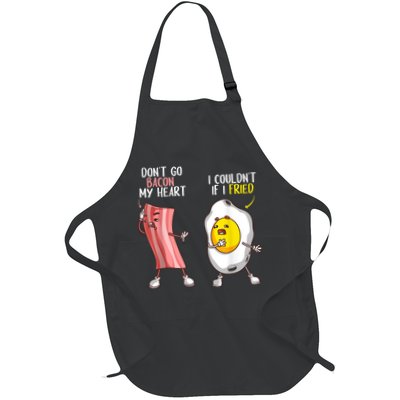 Funny Don't Go Bacon My Heart Cool Bacon And Egg Foodie Full-Length Apron With Pockets